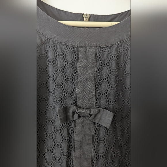 Last Call ⭐Anthropologie Girls From Savoy Molina Black White Eyelet Shift Dress - Picture 3 of 16